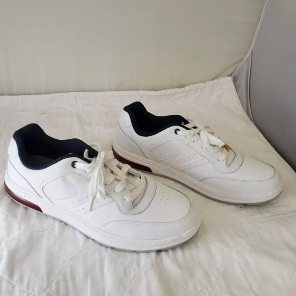 Skechers Leather NEW Evanston Rudge 210147 Men's White Sneakers, Shoes, Size 14M - Picture 1 of 4